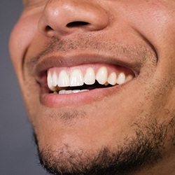 Close-up of a man’s seamless smile